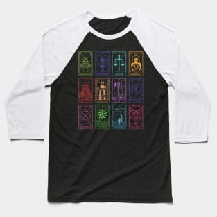 Major Arcana Tarot Cards Pattern Baseball T-Shirt